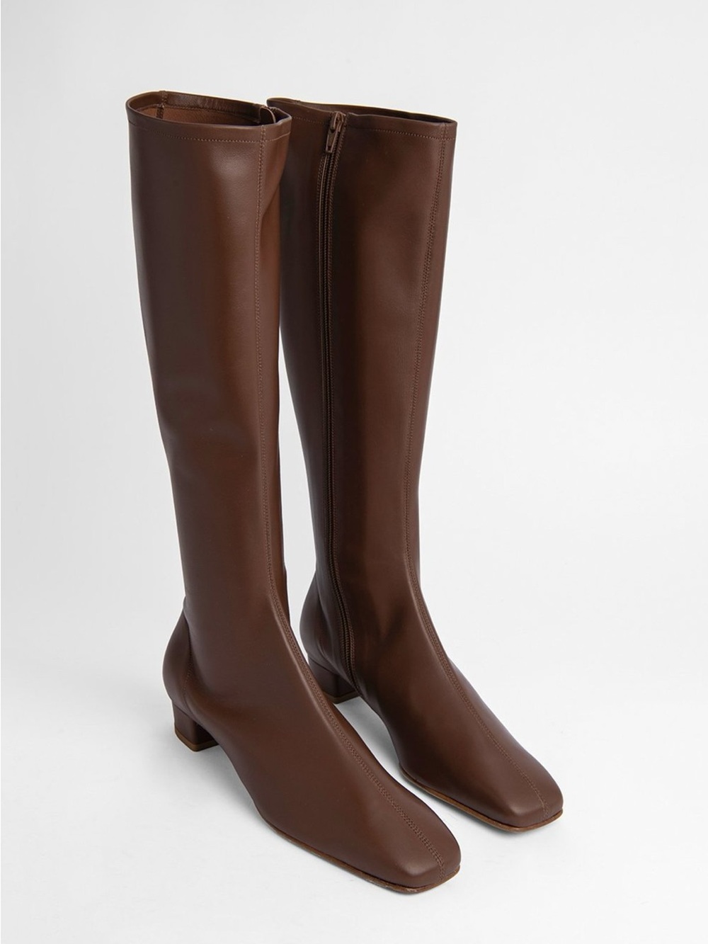 Like-NEW By Far Knee-High Edie Brown Leather Boots